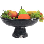 Radicaln Marble Fruit Bowl Black 10"x5" Inch Design A