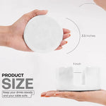 Round Marble Coasters Set of 4 with Holder - Stone 3.5"