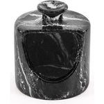 Marble Salt Cellar 4.5" Inch Oceanic Handmade Salt Jar & Table Salt Storage For Kitchen Countertop