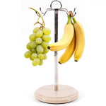 Marble Banana Holder 12.5" Inches White Handmade Banana Stand and Hanger for Countertop Fruit Storage