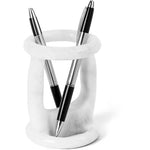 Marble Stationary Holder 4" Inches Travertine Handmade Maker Organizer
