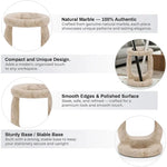Marble Stationary Holder 4" Inches Travertine Handmade Maker Organizer