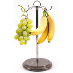 Marble Banana Holder 12.5" Inches White Handmade Banana Stand and Hanger for Countertop Fruit Storage