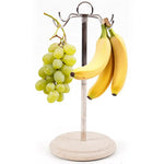 Marble Banana Holder 12.5" Inches White Handmade Banana Stand and Hanger for Countertop Fruit Storage