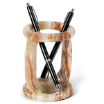 Marble Stationary Holder 4" Inches Travertine Handmade Maker Organizer