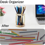 Marble Stationary Holder 4" Inches Travertine Handmade Maker Organizer