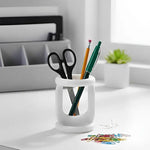 Marble Stationary Holder 4" Inches Travertine Handmade Maker Organizer