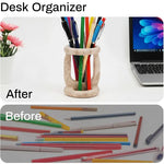 Marble Stationary Holder 4" Inches Travertine Handmade Maker Organizer