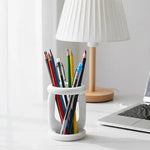 Marble Stationary Holder 4" Inches Travertine Handmade Maker Organizer