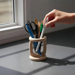 Marble Stationary Holder 4" Inches Travertine Handmade Maker Organizer