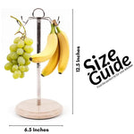 Marble Banana Holder 12.5" Inches White Handmade Banana Stand and Hanger for Countertop Fruit Storage