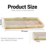 Fancy Natural Marble Rectangular Tray - Serving Tray