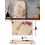 Fancy Natural Marble Rectangular Tray - Serving Tray