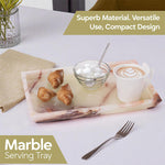 Fancy Natural Marble Rectangular Tray - Serving Tray
