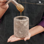 Honey Jar with Dipper Lid - Honey Dispenser