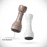 Marble Oceanic and White Chess Pieces