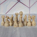 Marble Red & Coral Premium Quality Chess Figures