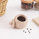 Marble Salt Cellar With Lid 3'' Salt Container For Kitchen Countertop - Salt Box & Salt Dish