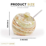 Marble Salt Cellar With Lid 3'' Salt Container For Kitchen Countertop - Salt Box & Salt Dish