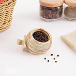 Marble Salt Cellar With Lid 3'' Salt Container For Kitchen Countertop - Salt Box & Salt Dish