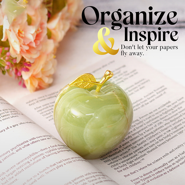 Marble Apple Paperweight - Best for Home Office Desk