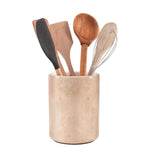 Marble Utensil Holder and Spoon Caddy Black -Countertop Organizer for Kitchen Utensils, Flatware, and Chopsticks