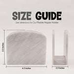 Natural Marble Napkin Holder - Tissue Holder