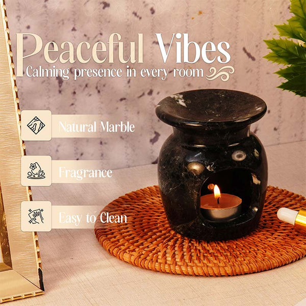 Radicaln Marble Oil Burner 4" Inches Handmade Candle Wax Warmer