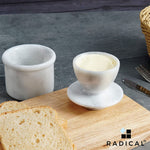 Butter Dish with Knife - Natural Marble Butter Storage Container