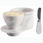 Butter Dish with Knife - Natural Marble Butter Storage Container