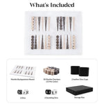 Marble Backgammon Sets for Adults 16" Strategy Board Game(White, Oceanic & Verona Stone)