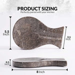 Oceanic marble spoon rest size guide: 8 inches long, 5.5 wide, 0.5 thick