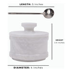Salt and pepper holder with lid and spoon