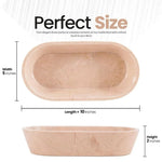 Verona marble dough bowl size guide: 10 inches long, 5 wide, 2 tall