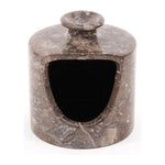 Marble Salt Cellar 4.5" Inch Oceanic Handmade Salt Jar & Table Salt Storage For Kitchen Countertop