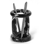 Marble Stationary Holder 4" Inches Travertine Handmade Maker Organizer