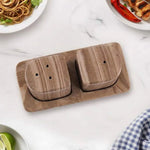 Marble Salt and Pepper Holders for Kitchen Countertop - Salt Shakers