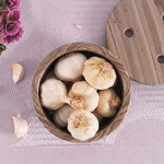 Marble Garlic Keeper 4.5" Garlics Storage Container, Onion and Garlic Storage
