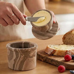 Natural Marble Butter Dish - Butter Crock