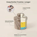 Natural Marble Butter Dish - Butter Crock