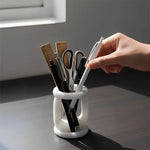 Marble Stationary Holder 4" Inches Travertine Handmade Maker Organizer