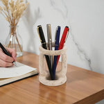 Marble Stationary Holder 4" Inches Travertine Handmade Maker Organizer