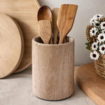 Marble Utensil Holder and Spoon Caddy Black -Countertop Organizer for Kitchen Utensils, Flatware, and Chopsticks