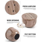 Marble Garlic Keeper 4.5" Garlics Storage Container, Onion and Garlic Storage