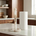 Marble Paper Towel Holder — Handmade Freestanding Countertop Stand