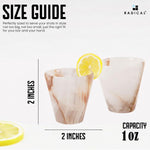 2” Marble Shot Glasses For Drinking Wine, Beer & Vodka