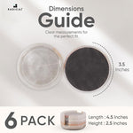 Radicaln Marble Coasters Set of 6 Handmade 3.5" Inch Round Coasters for Drinks, Coaster Set with Holder, Elegant Table Decor
