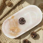 Marble Dough Bowl 10" Candle Holder Bowls For Living Room Décor Ideal Candy & Selenite Bowl