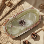 Marble Dough Bowl 10" Candle Holder Bowls For Living Room Décor Ideal Candy & Selenite Bowl