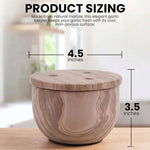 Marble Garlic Keeper 4.5" Garlics Storage Container, Onion and Garlic Storage